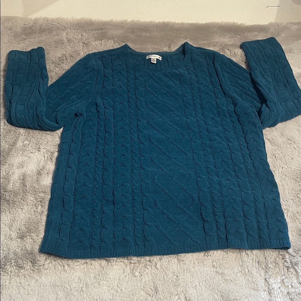 Croft & Barrow Teal Textured Sweater